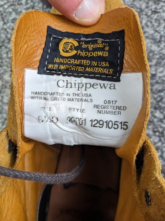 Chippewa Tan Suede Leather 6\